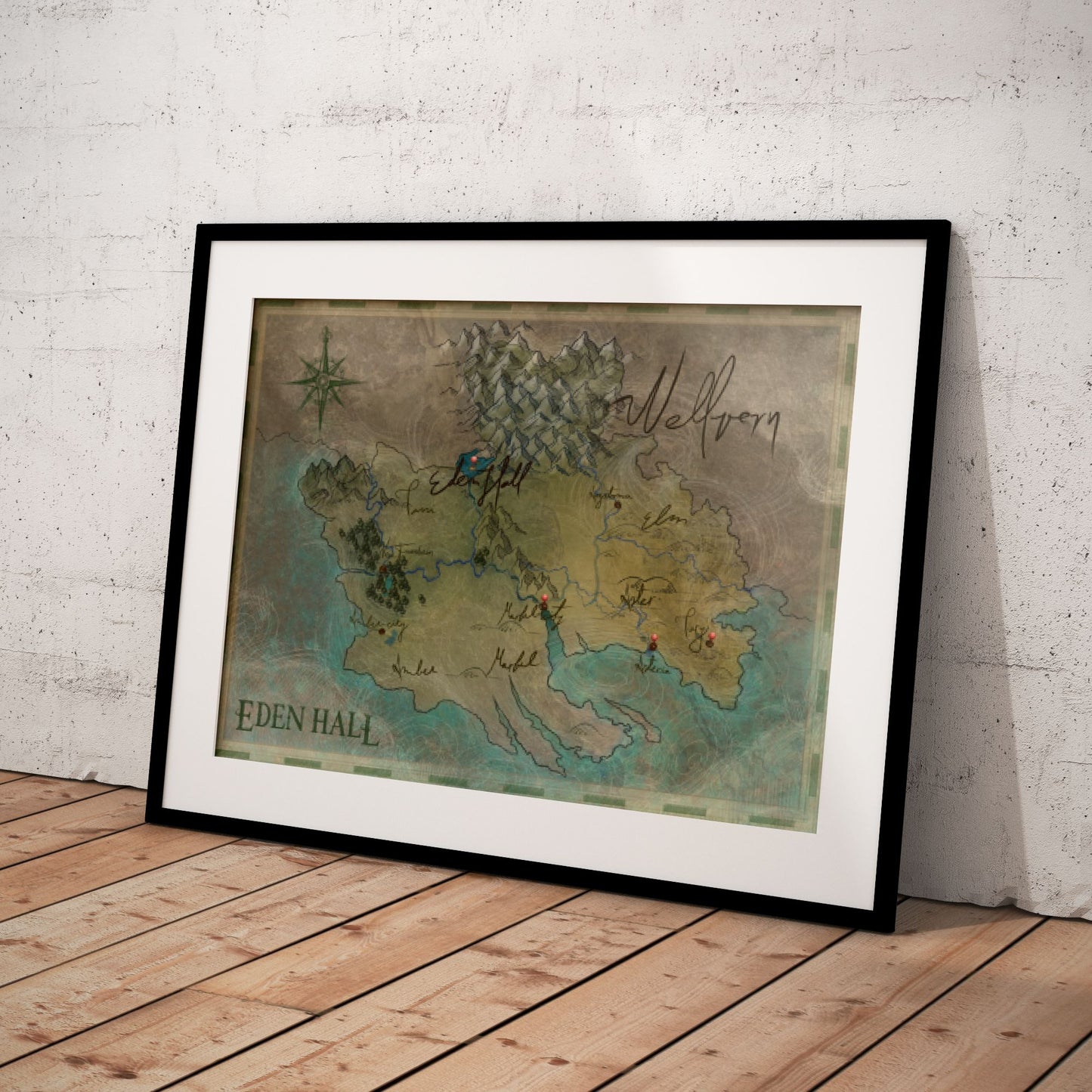 Poster "Wellvern Landkarte"