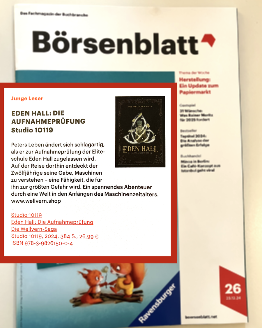 Börsenblatt: Eden Hall: Die Aufnahmeprüfung